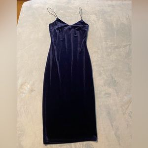 Velour bodycon dress